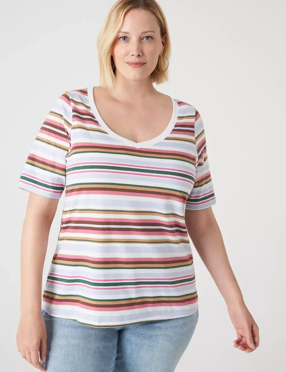 Modern Perfect Sleeve V-Neck Tee