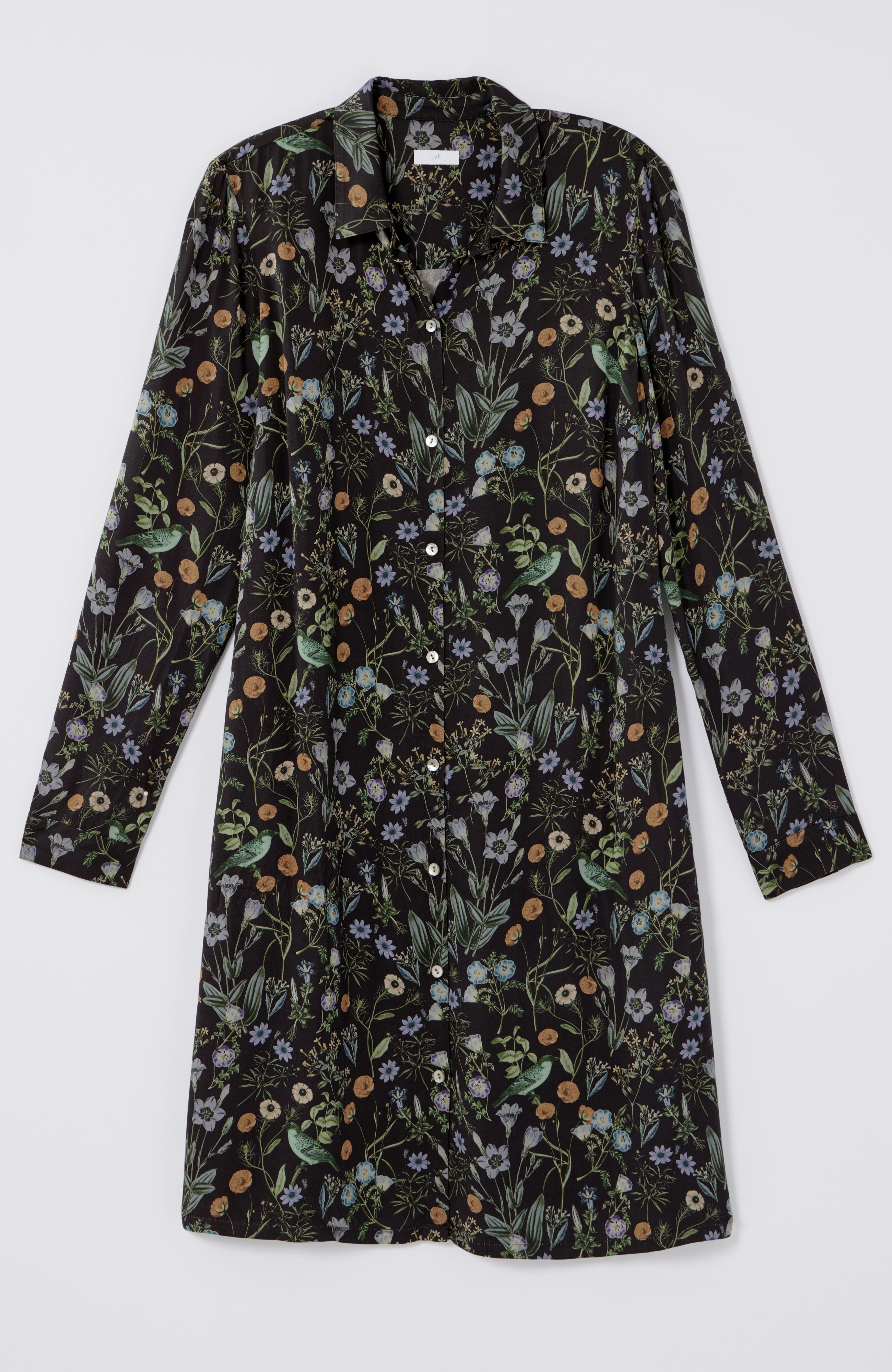 Satin A-Line Shirtdress