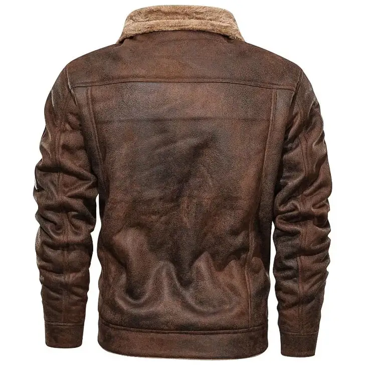 Badass Sherpa lined Faux Leather Jacket