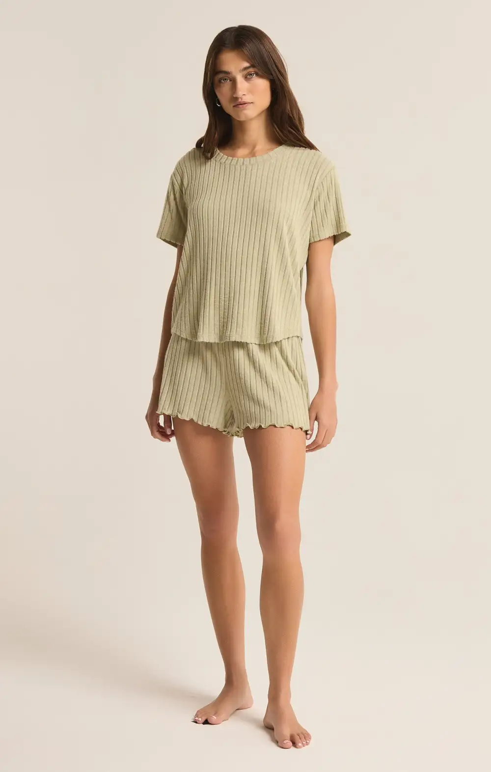 Dawn Smocked Rib Short