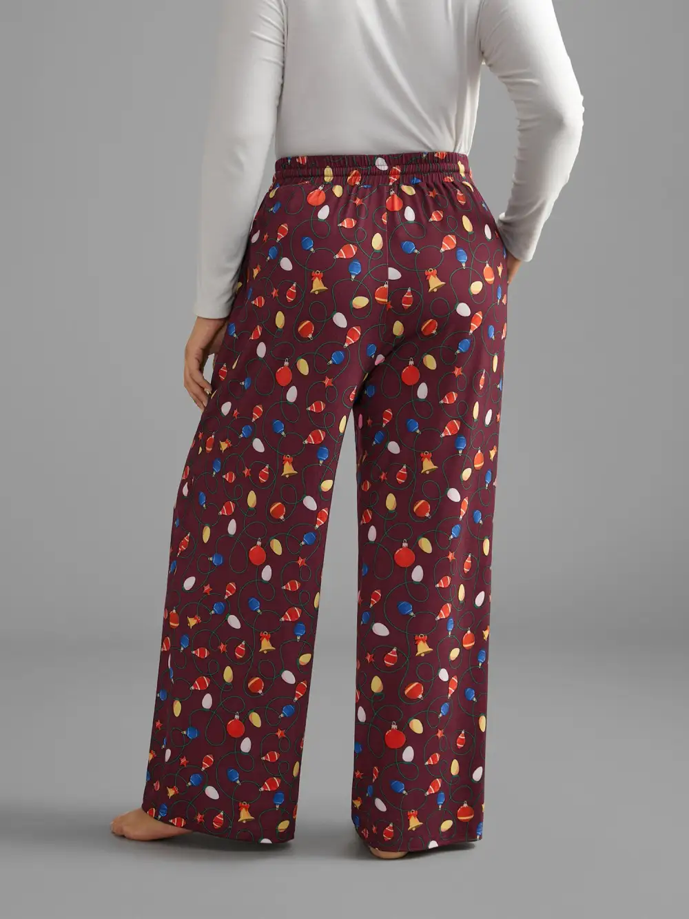 Bulb Print Drawstring Lounge Bottoms