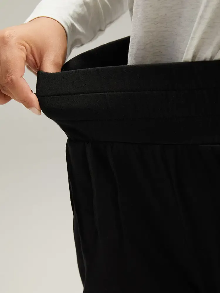 Solid Shirred Pocket Harem Sweatpants