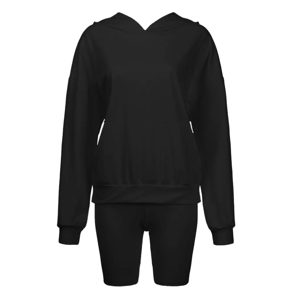 Casual Cozy Solid Color  Sports two-piece suits