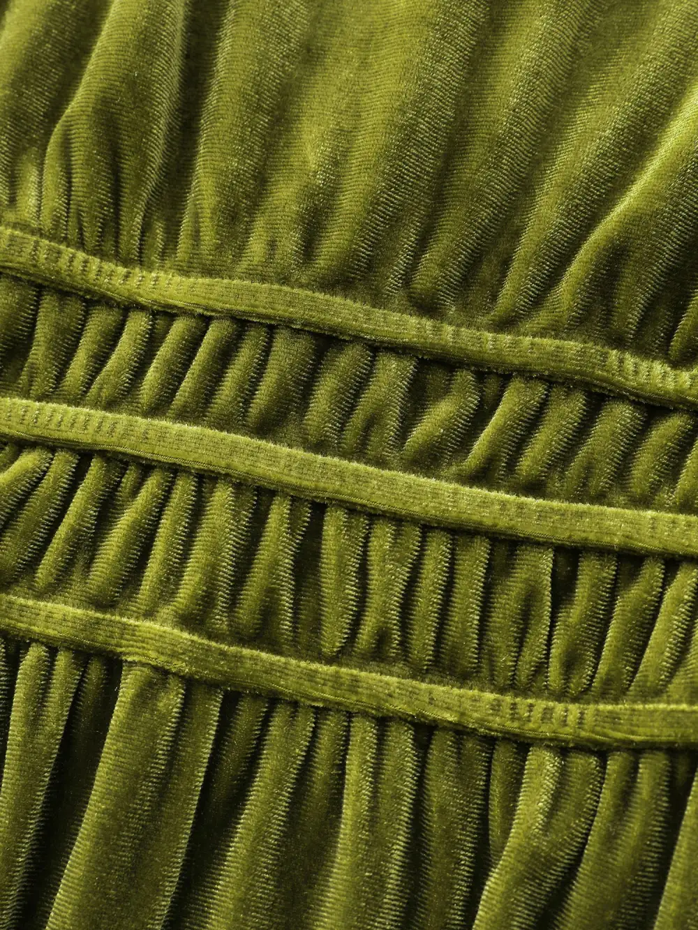 Velvet Stretchy Waistband Tiered Knee-Length Dress