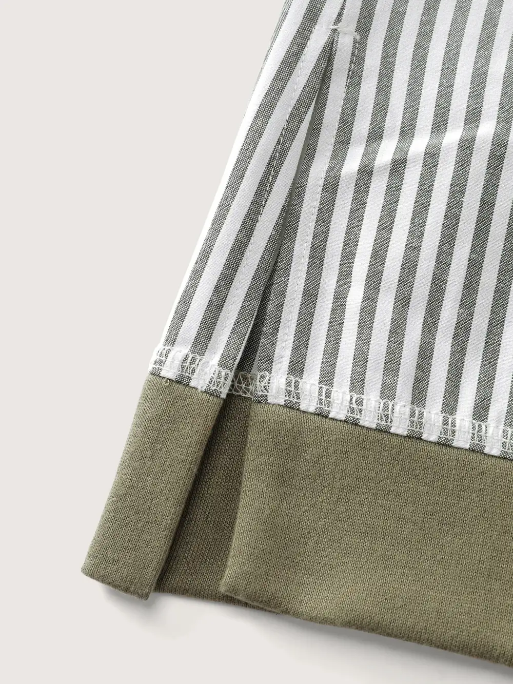 2-In-1 Stripe Drop Shoulder Sweatshirt