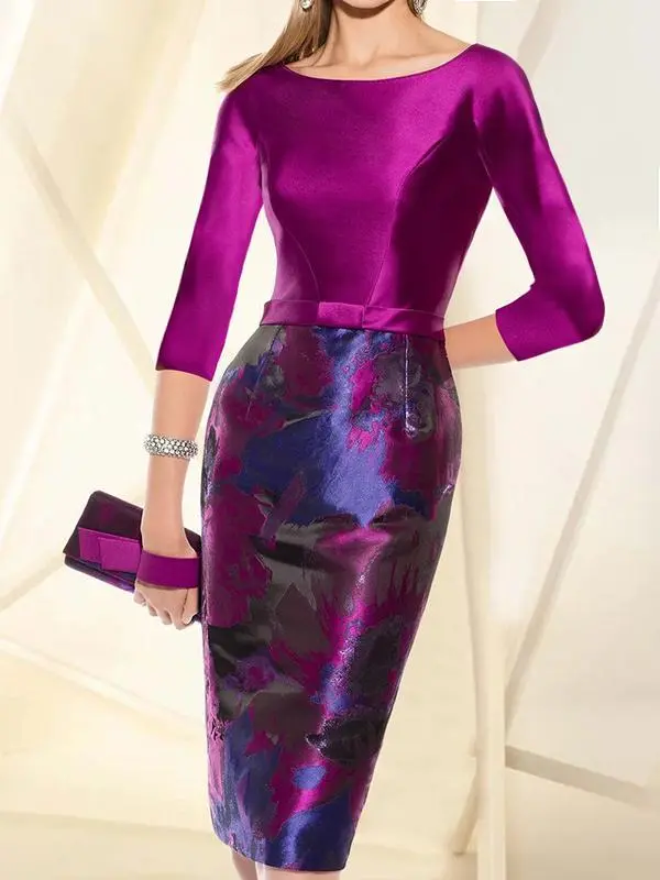 Vintage Floral Elegant Midi Dress