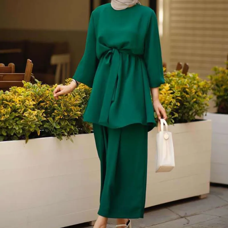 Casual Solid Color Long Sleeves Loose Set