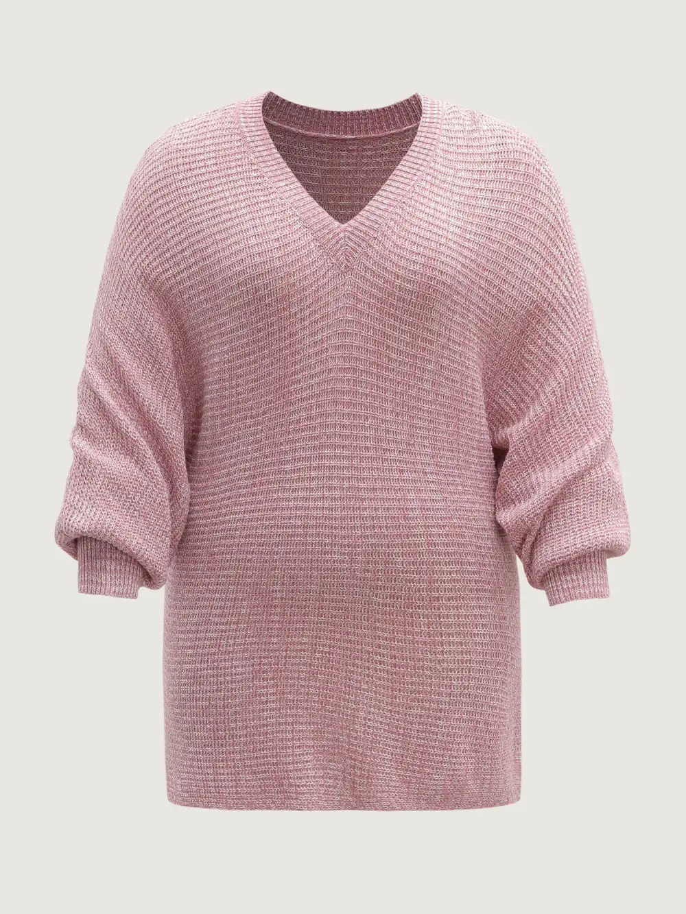 Heather Textured Dolman Sleeve Pullover