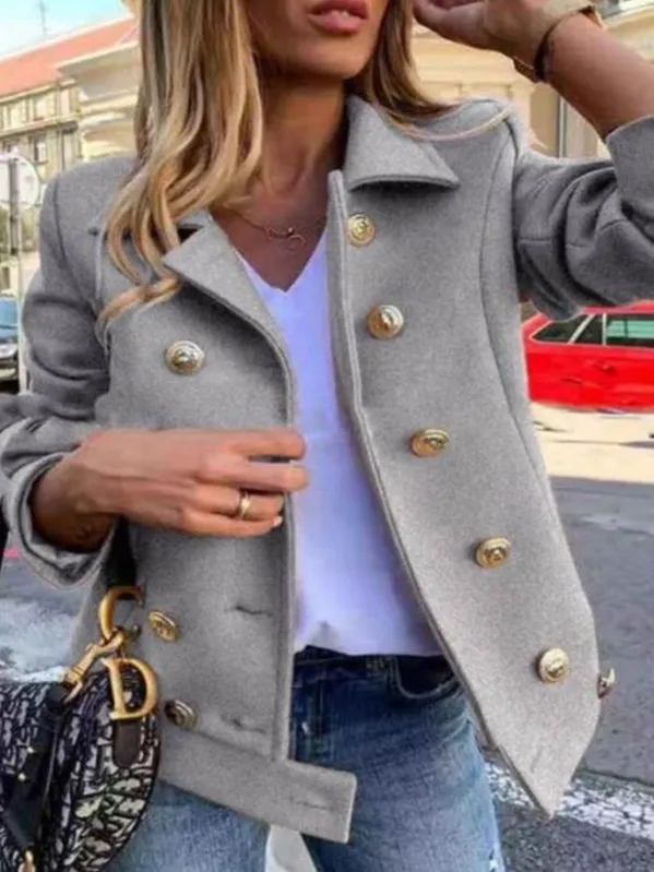 Buttoned Plain Casual Regular Fit Blazer