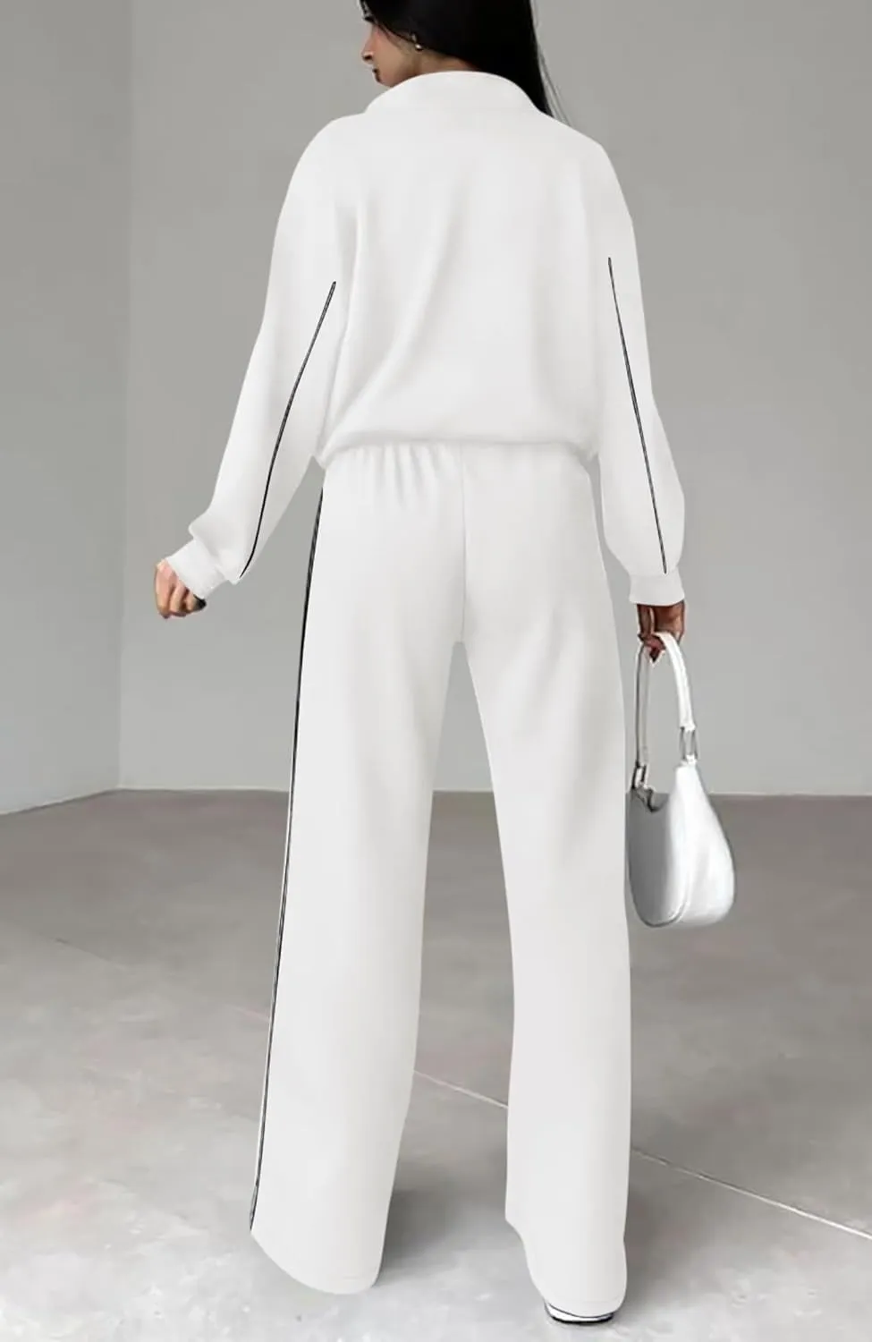 Women's Two Piece Tracksuit Fall 2024 Long Sleeve Jogger Sweatsuit Sets