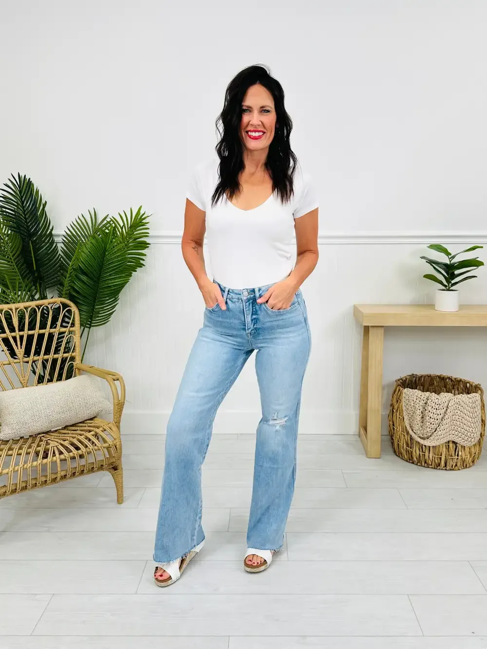 MOCO Exclusive Just Like That Wide Leg Jeans