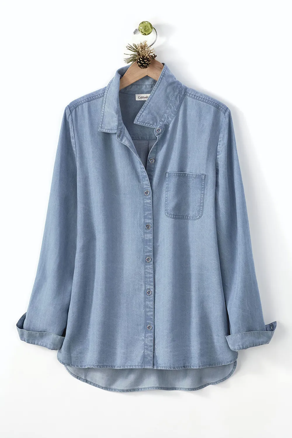 TENCEL™ Button-Front Big Shirt