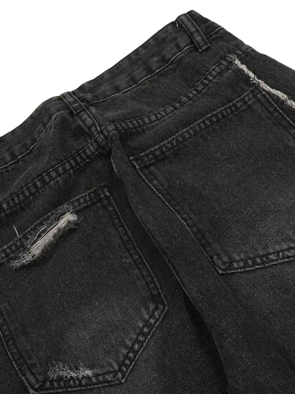 Washed Multi-pocket Work Cargo Jeans - 1830