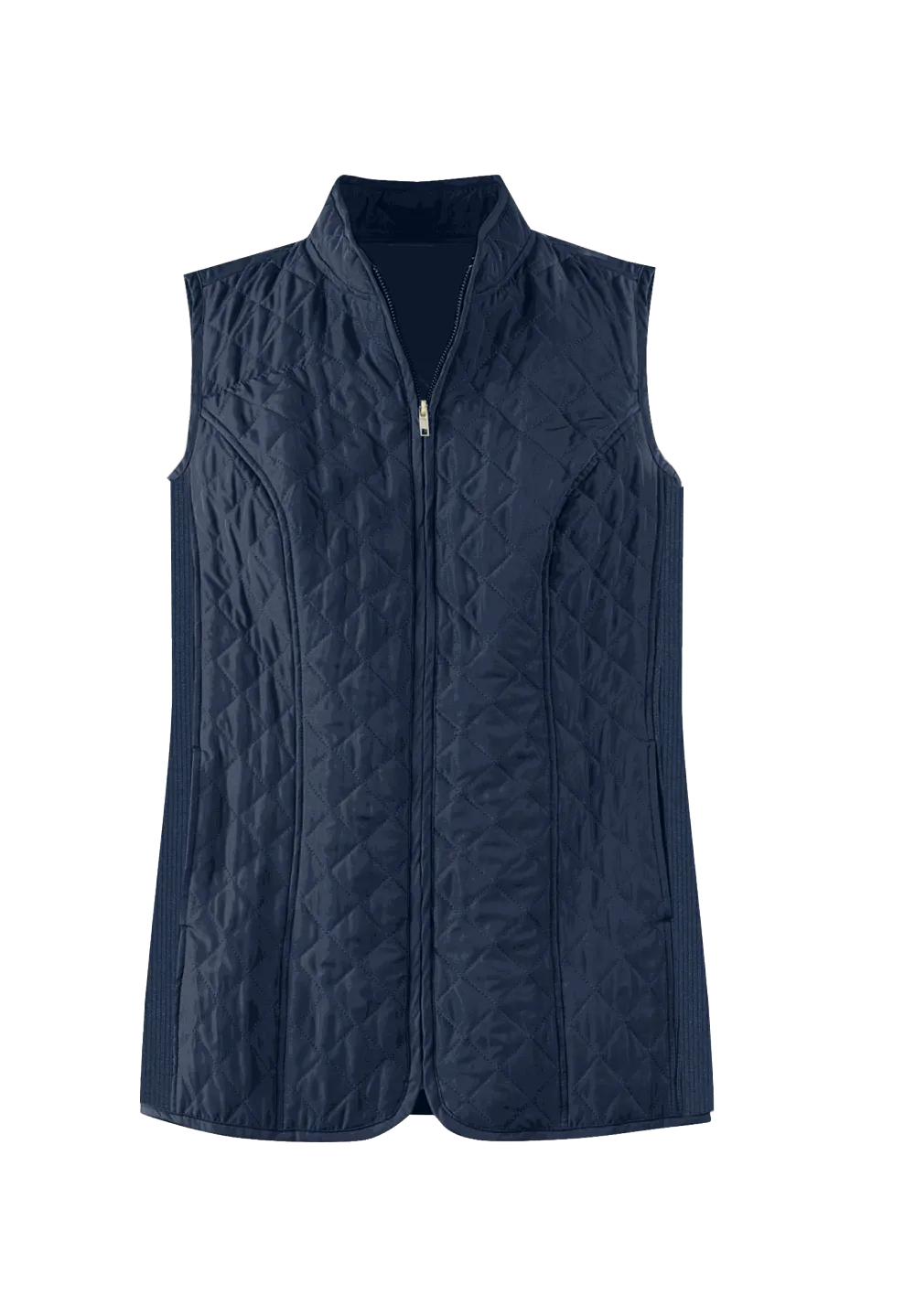 Zip-Front Quilted Vest