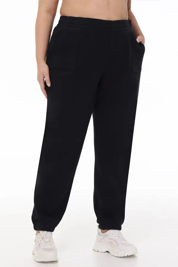 Plus-Size Small Bling Fleece Sweatpants