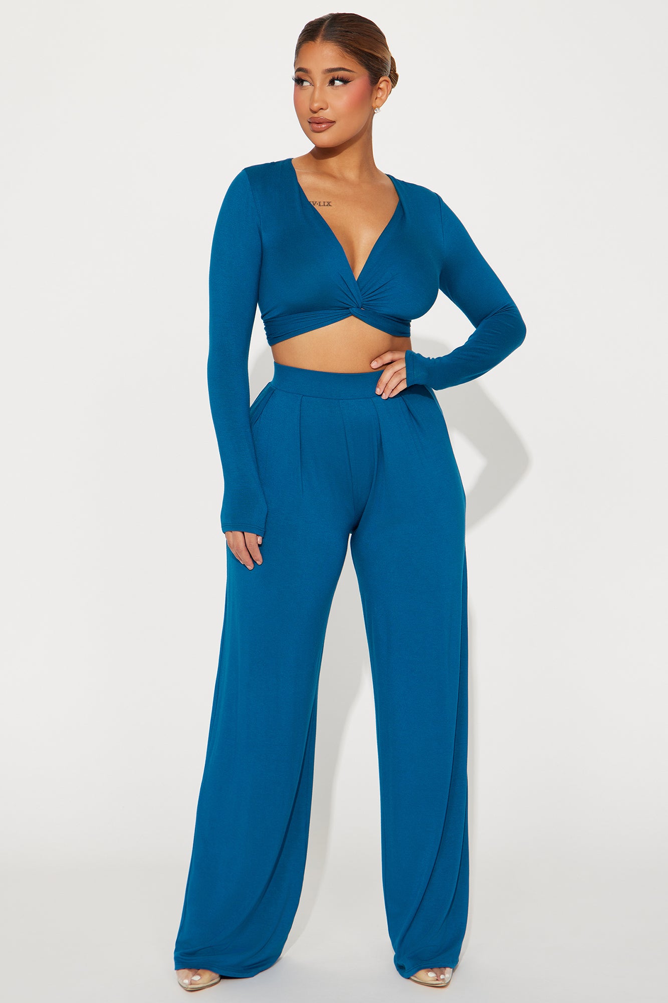Rebecca Pant Set - Teal
