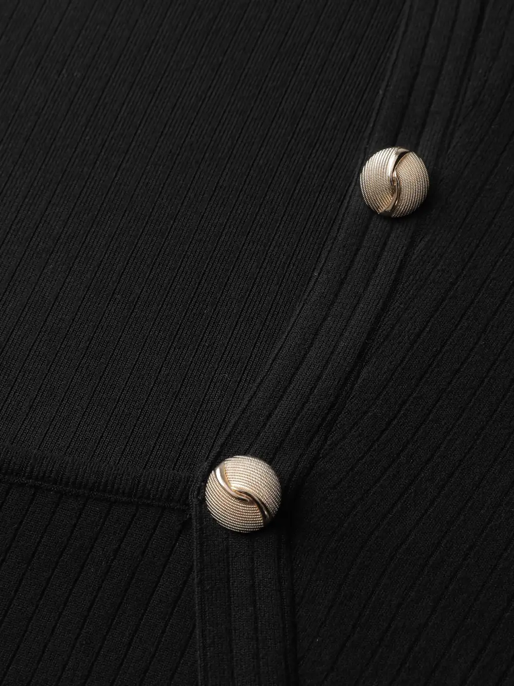 Supersoft Metallic Button Solid Knit Top