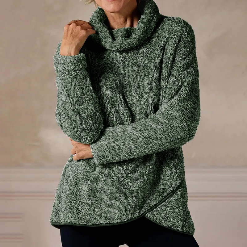 Solid Color Long Sleeve Turtleneck Sweater