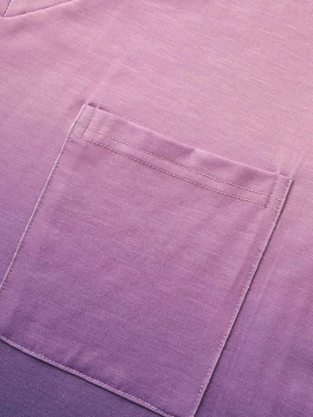 Ombre Contrast Patched Pocket T-shirt