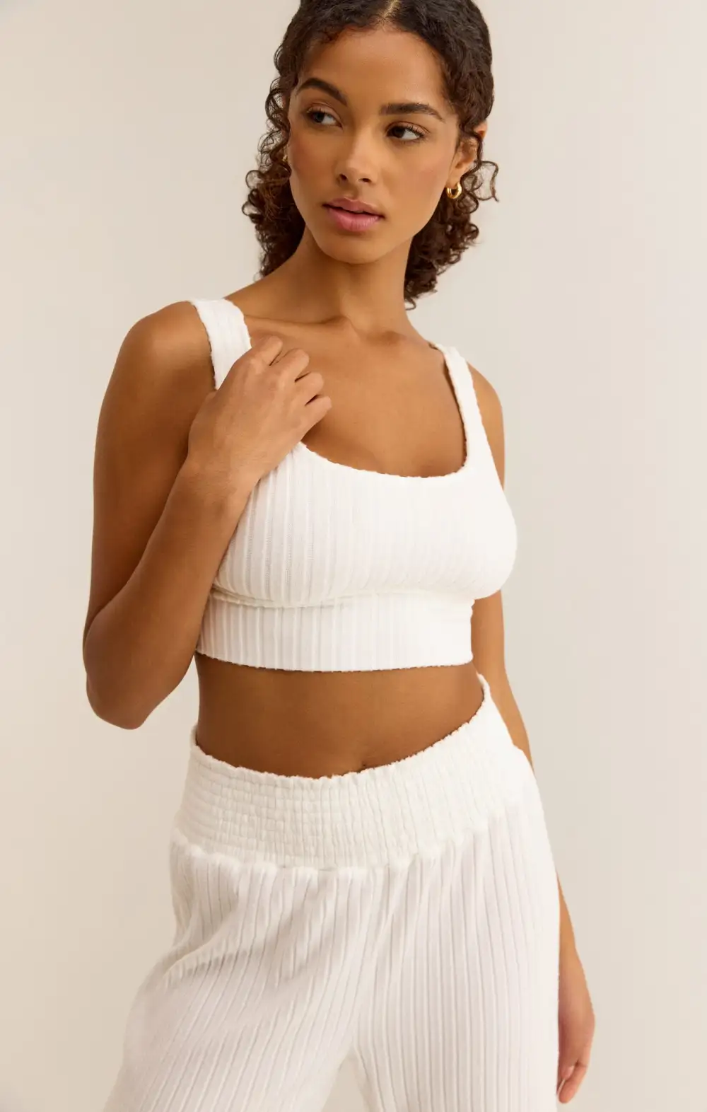 Zoe Silky Rib Tank Bra