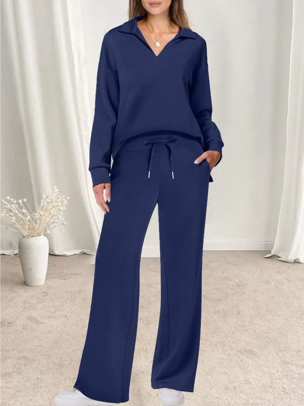 Women 2 Piece Fall Outfits Cozy Lounge Sets for Women Tracksuit Sweatsuit Set 2024 Comfortable Tracksuit