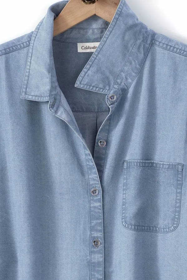 TENCEL™ Button-Front Big Shirt