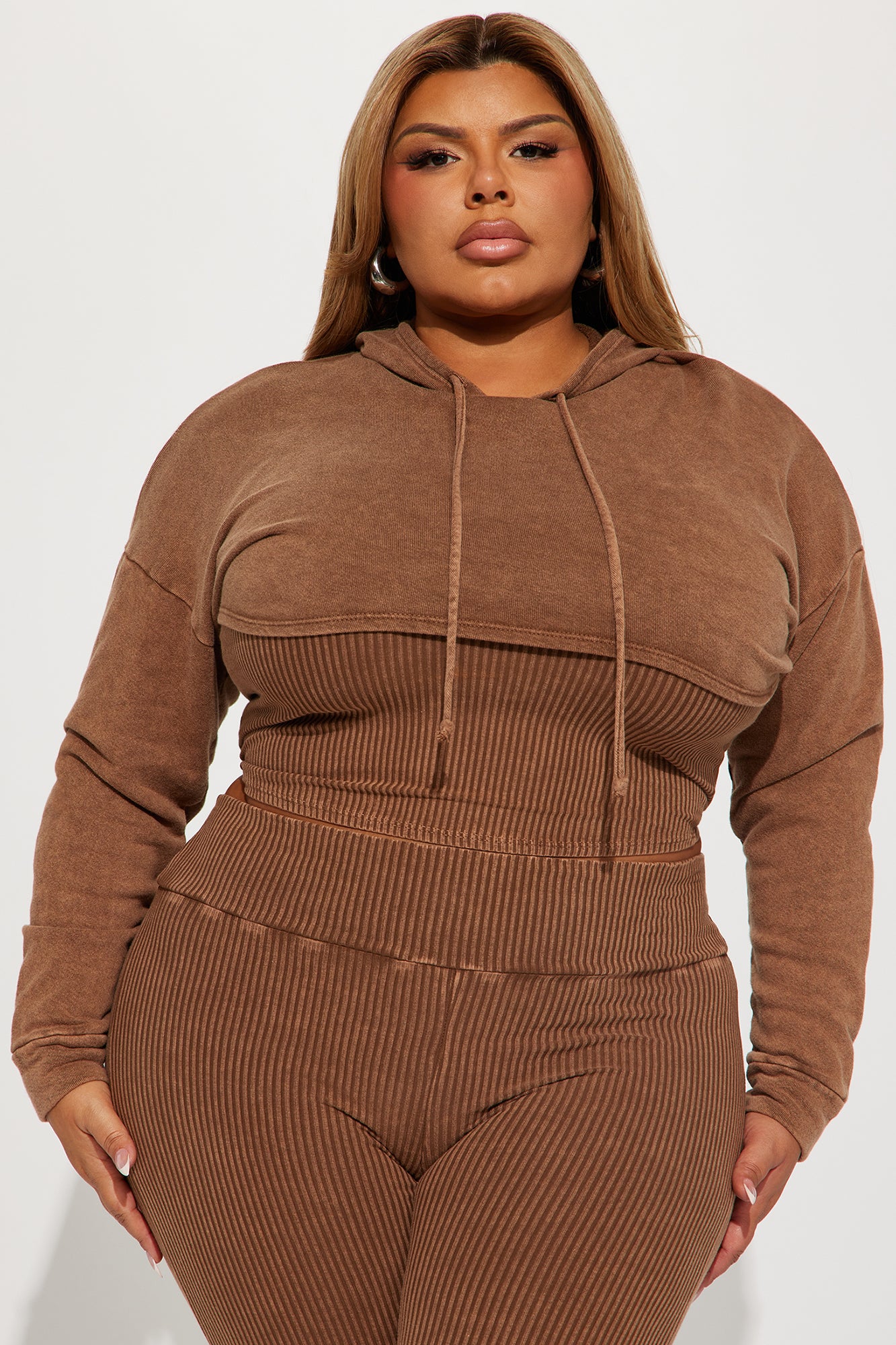 Chill Vibe Mineral Wash Legging Set - Mocha