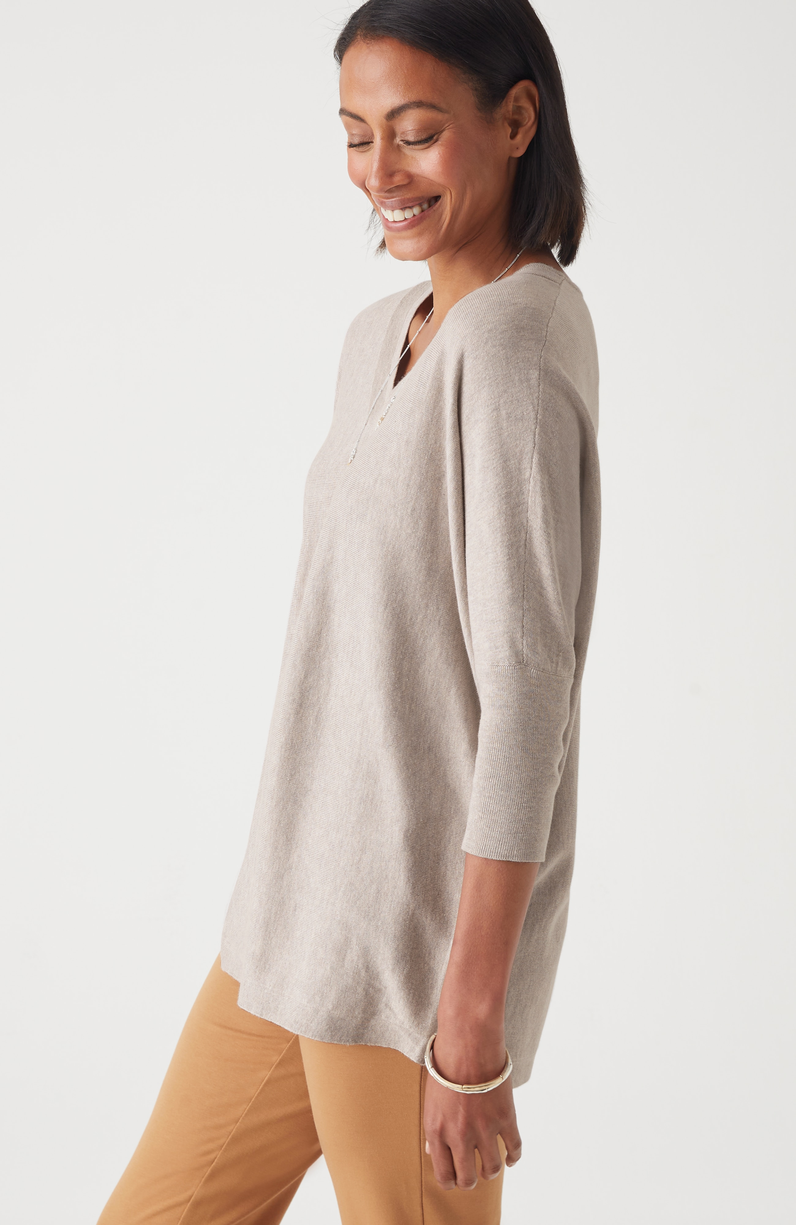 Pure Jill Oversized V-Neck Sweater