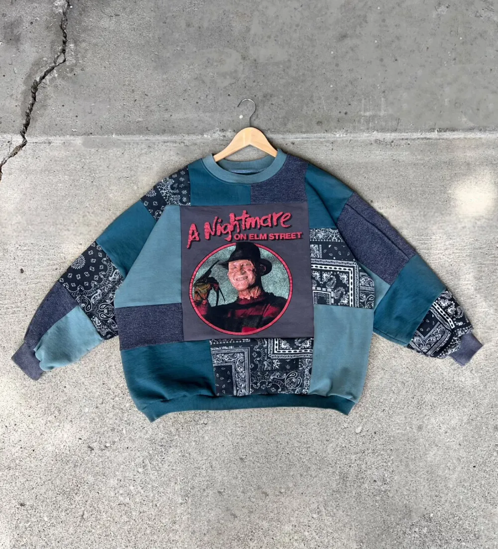 Grey Blue hoodie how perfect and cozy piece for your Halloween day