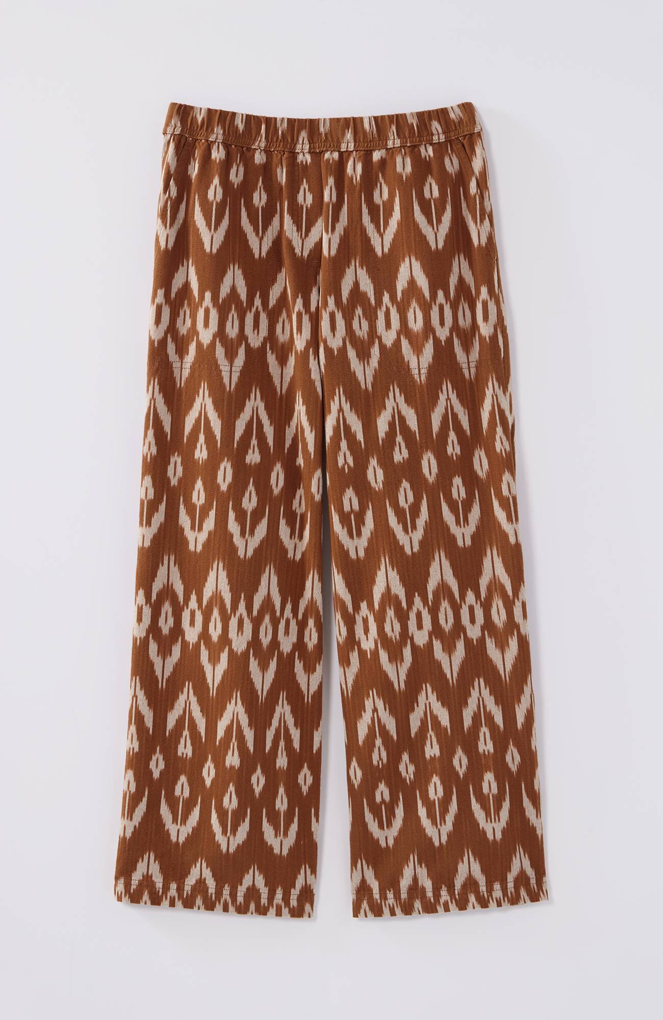 Pure Jill Ikat Wide-Leg Crops