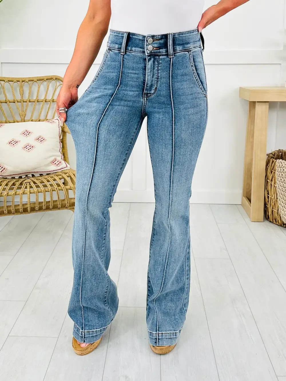 Judy Blue Stop and Stare Flare Jeans