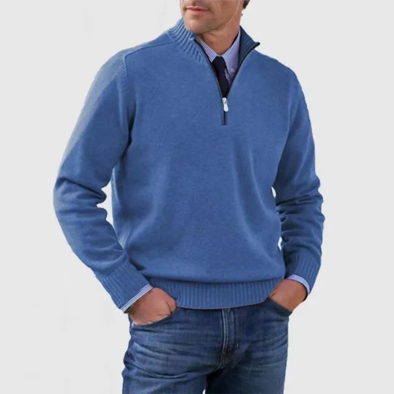 Men Classic Essentials Half-Zip Mohair Sweater