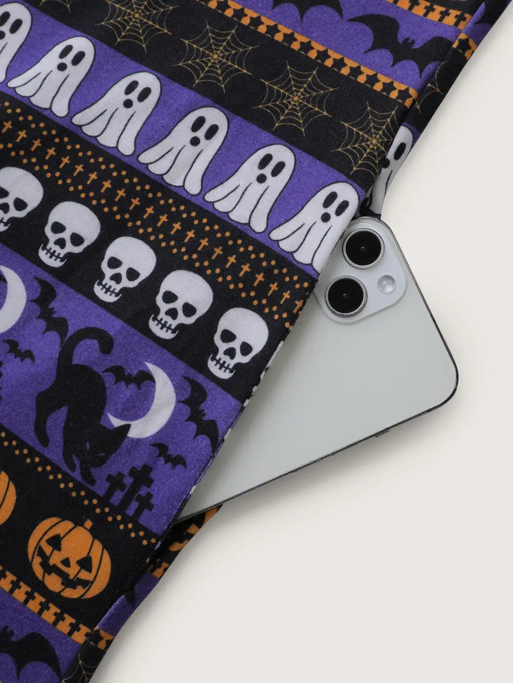Supersoft Halloween Print Pockets Sleep Jumpsuit