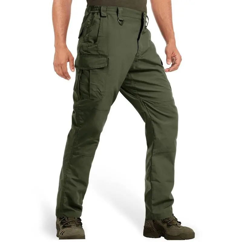 Men's Tactical Cargo Pants – 9 Pockets, Ripstop, Water-Repellent