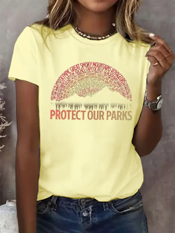 Protect Our Parks Word Art Comfort Colors T-Shirt