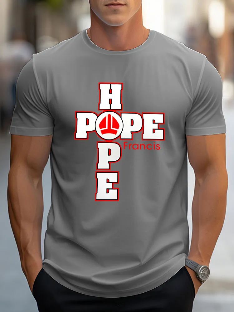 Men's The People Gone But Never Forgotten Print Short Sleeve Round Neck Cotton T-Shirt