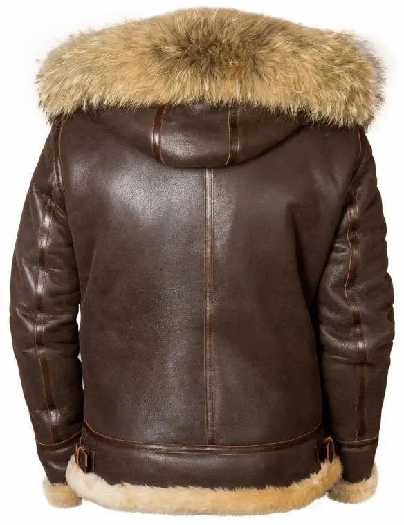 JACKET PILOT FROM SHEEPSKIN B-3 Hooded[FREE SHIPPING TODAY]