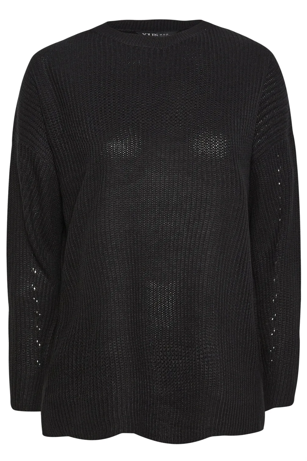 YOURS Curve Navy Blue Drop Shoulder Knitted Jumper