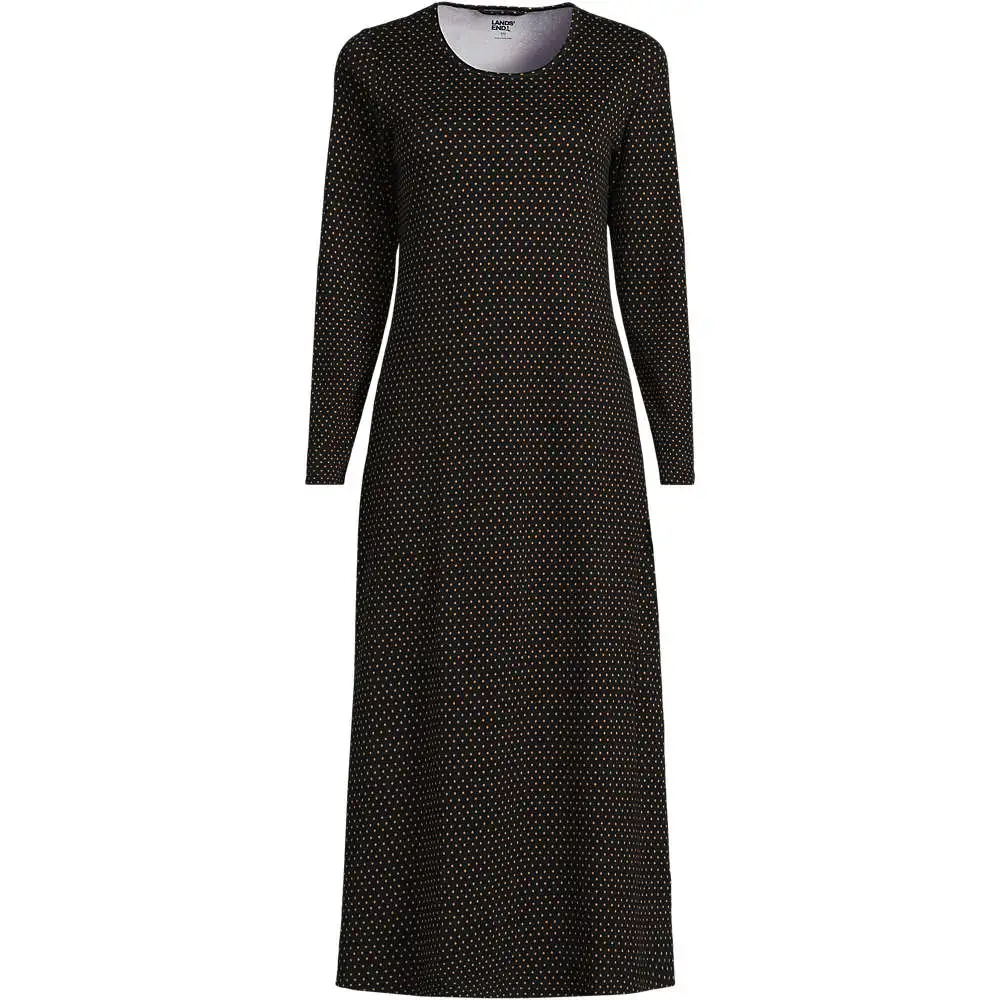 Women's Cotton Long Sleeve Midcalf Nightgown