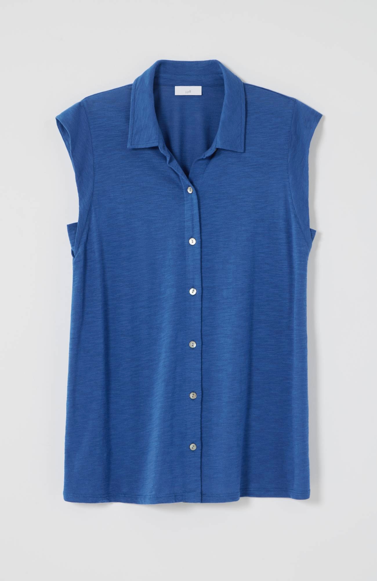 Sleeveless Button-Front Top