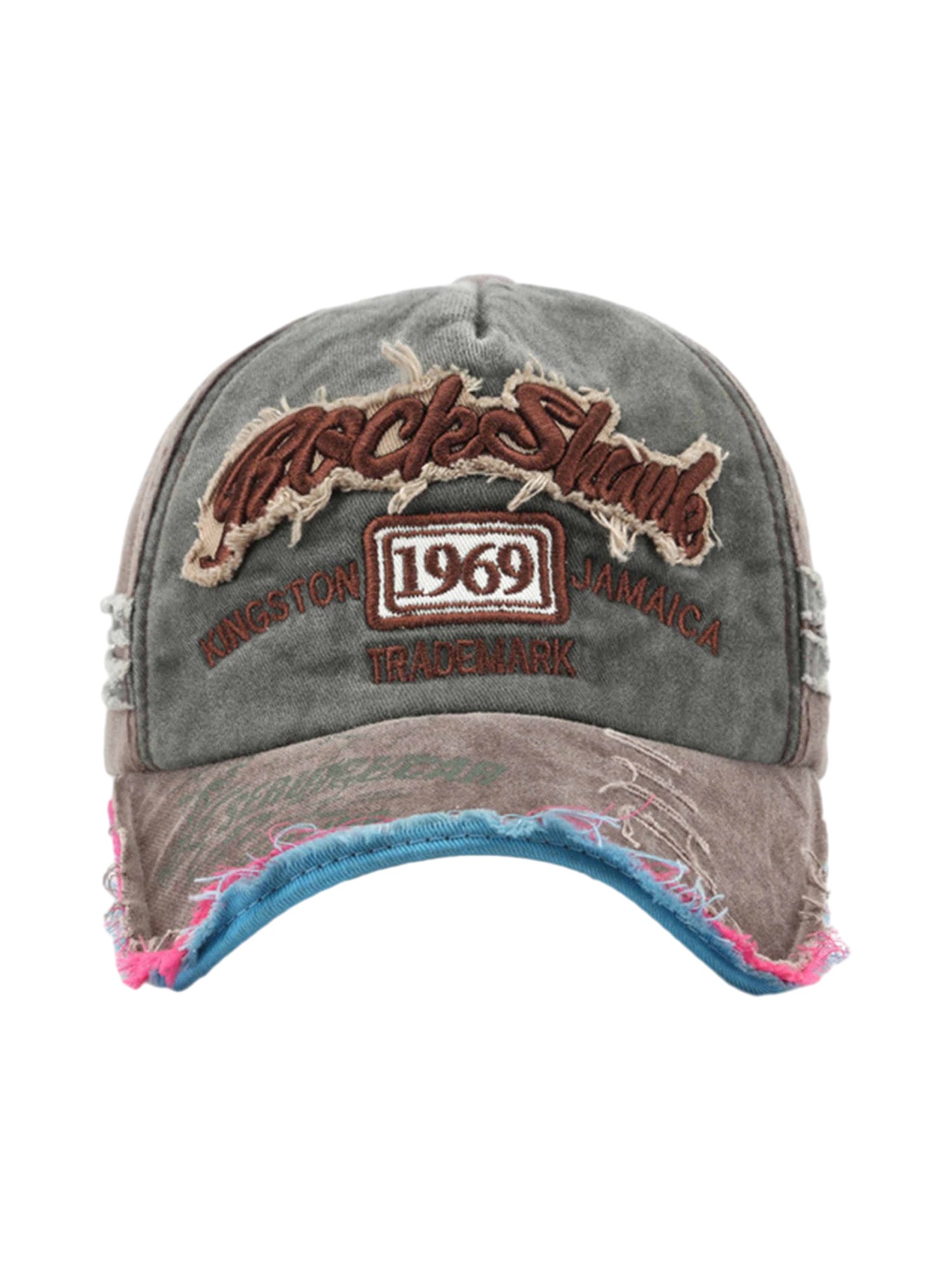 Retro Letter Denim Cap - 2136