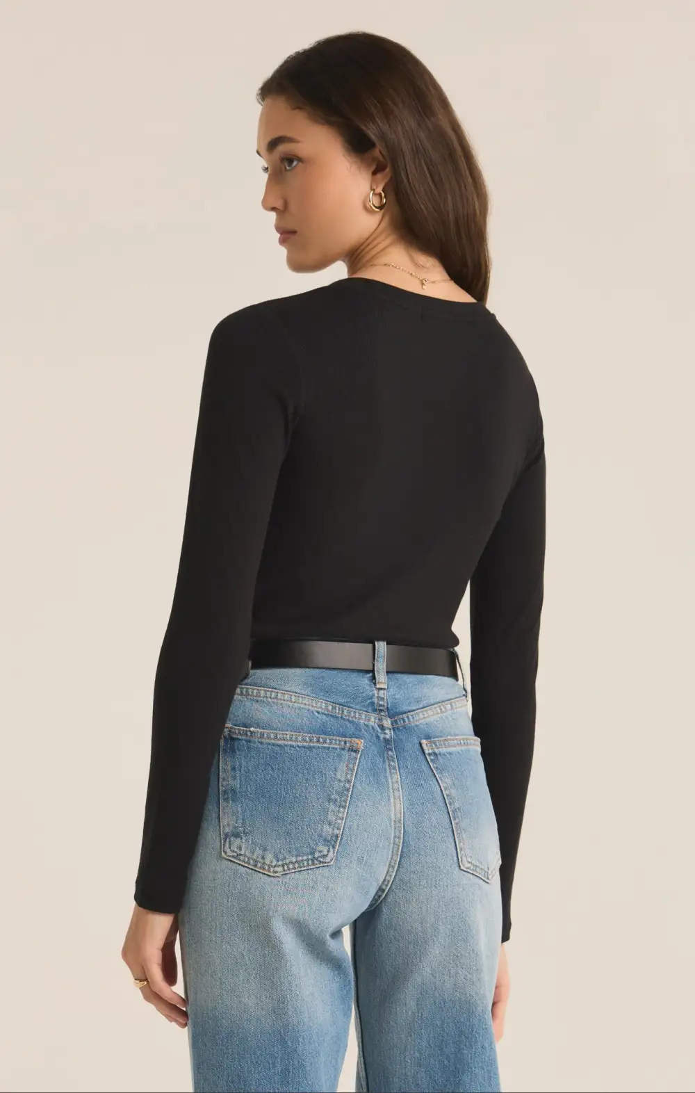 Samara Rib Henley Long Sleeve Bodysuit