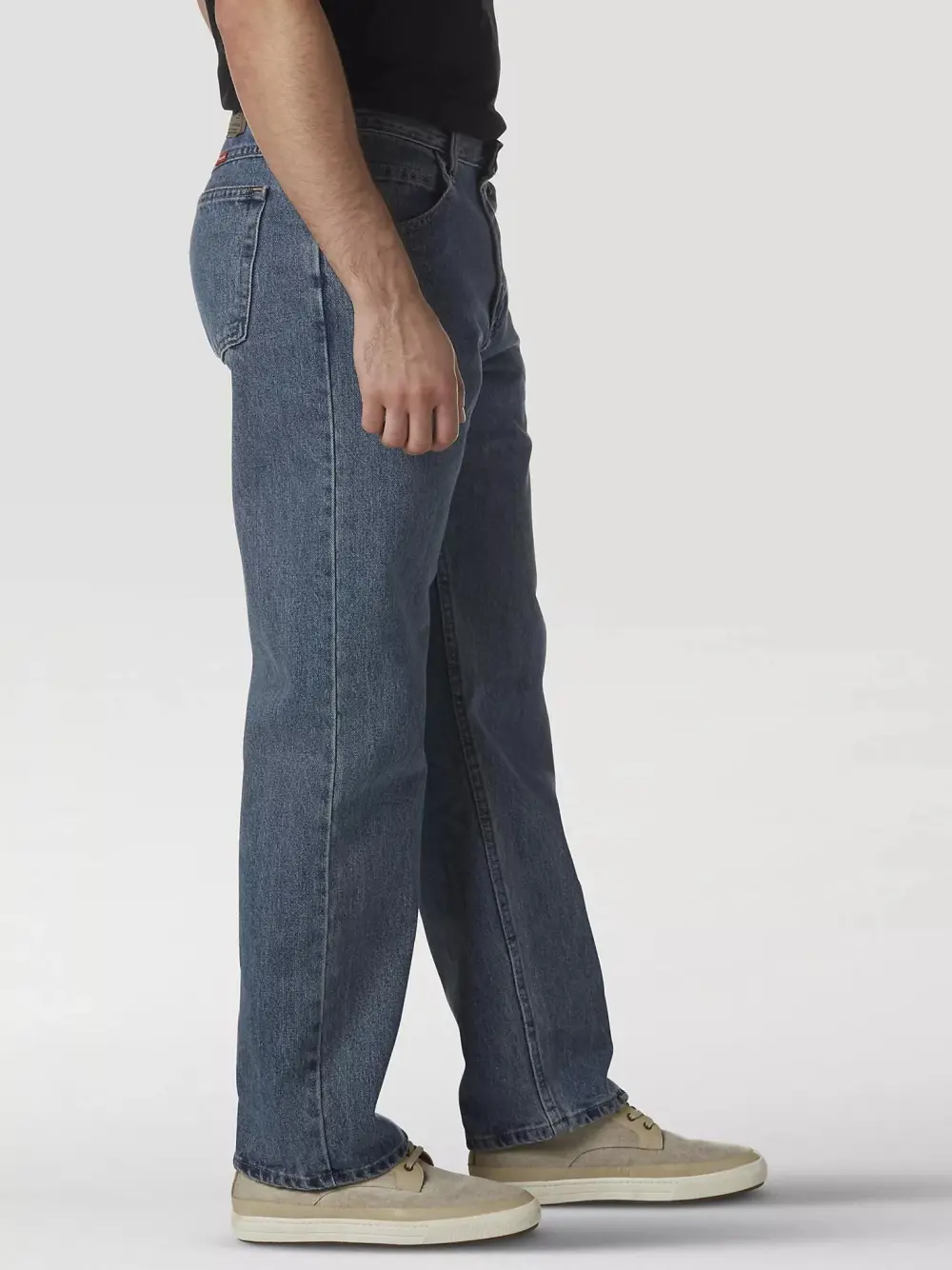 WRANGLER FIVE STAR PREMIUM DENIM RELAXED FIT JEAN IN STONE BLEACH