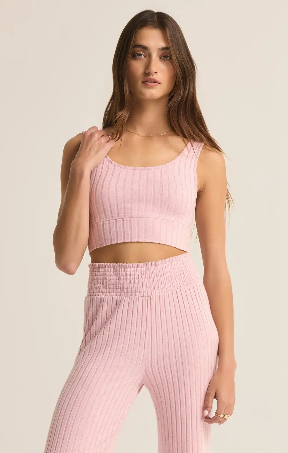 Zoe Silky Rib Tank Bra