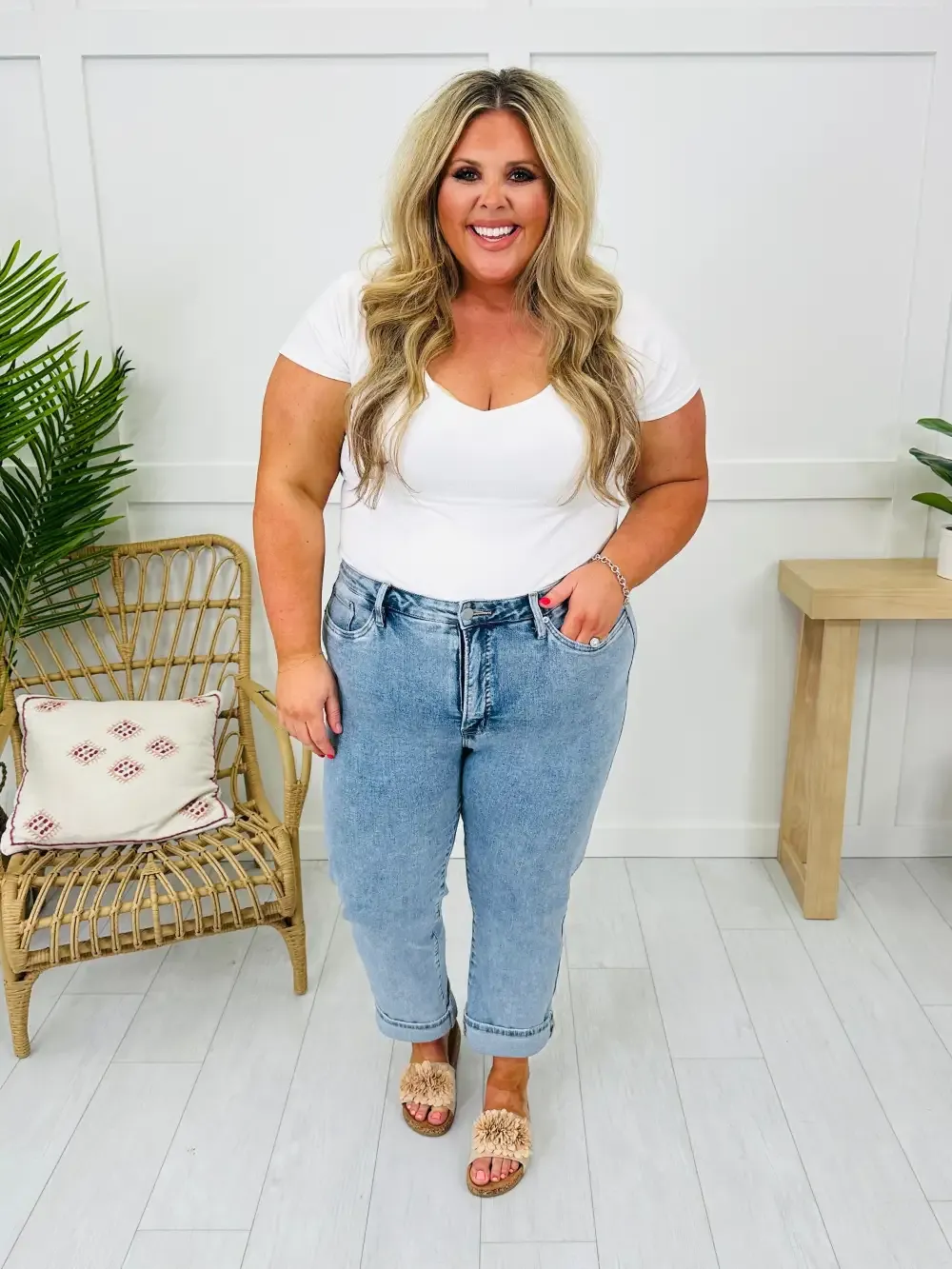 Can't Forget You Tummy Control Straight Jeans