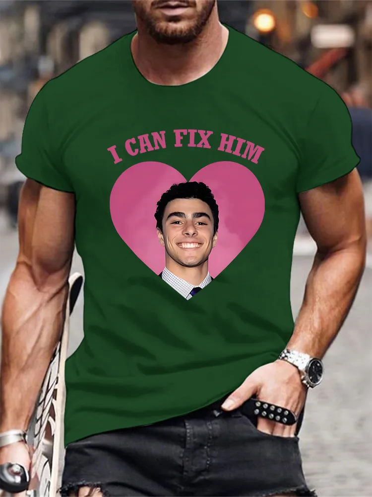 Men'S I Can Fix Him Short Sleeve Round Neck Pure Cotton T-Shirt