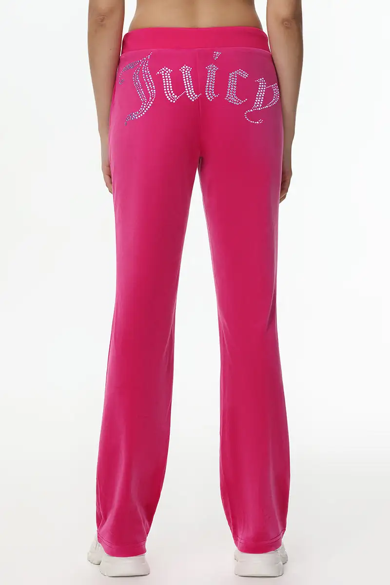 Technicolor Big Bling Velour Track Pants