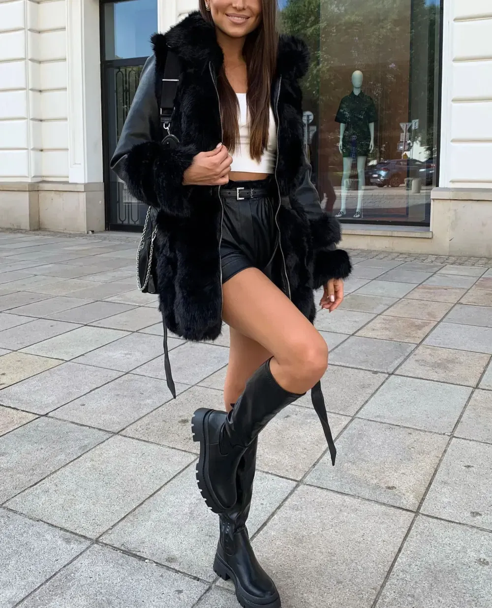 Winter Elegance Faux Fur Jacket