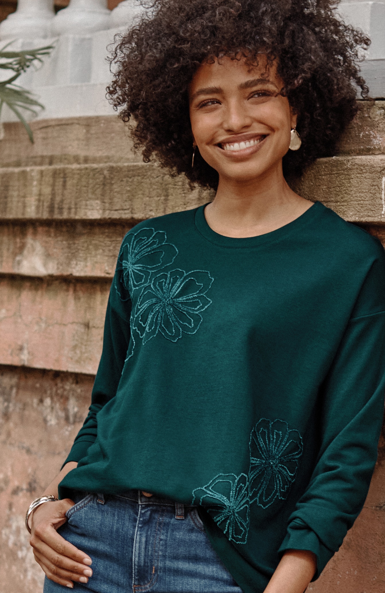 Wildflower Embroidered Sweatshirt