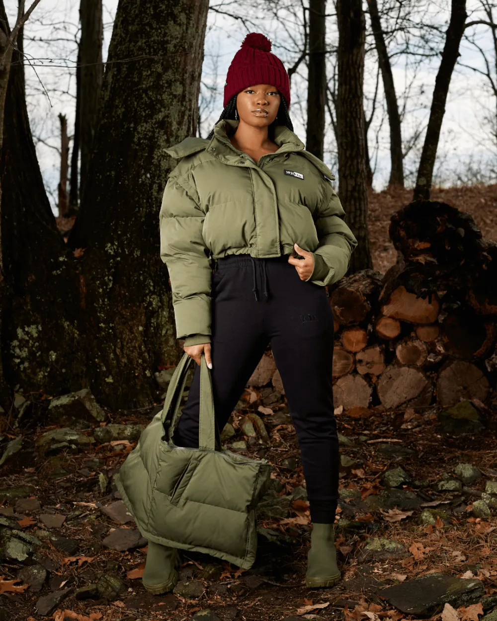 Green Chive Mid Utility Puffer